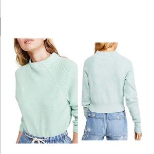 Free people Too Good Opaline green sweater